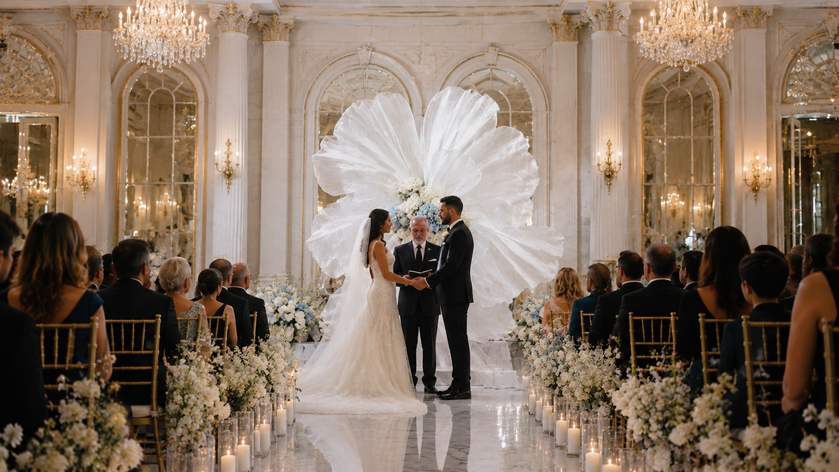 Oheka Castle Wedding: How Flowerva Fabric Flowers Belong to the Estate