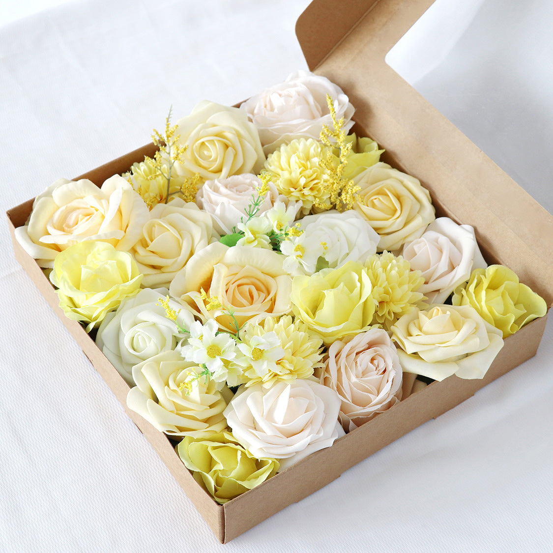 Boîte à fleurs de mariage Rose jaunâtre