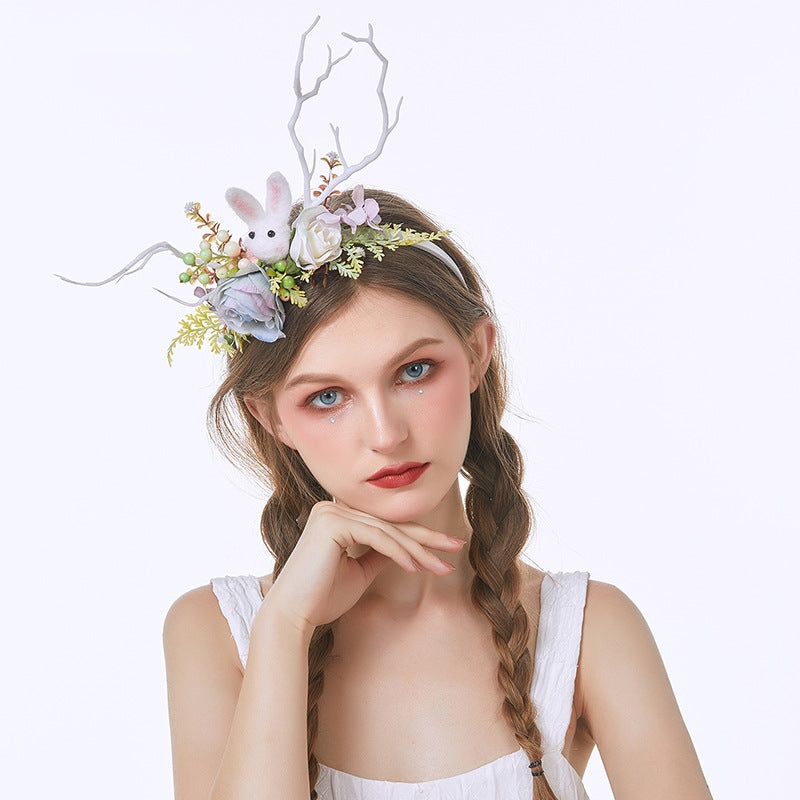 Mori White Twig Hairband Bandeau de Noël