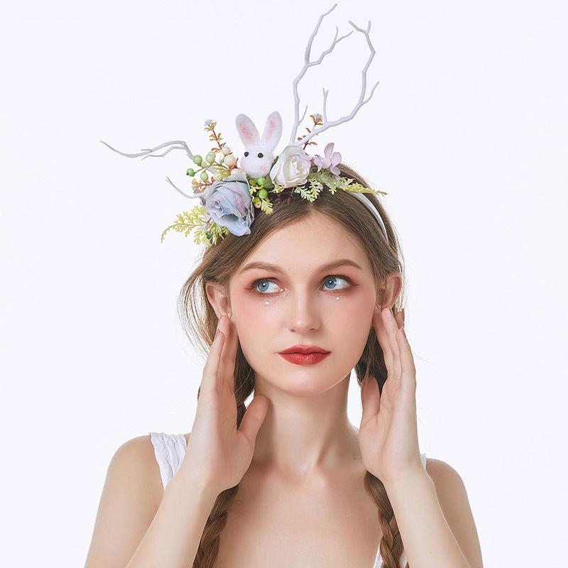 Mori White Twig Hairband Bandeau de Noël