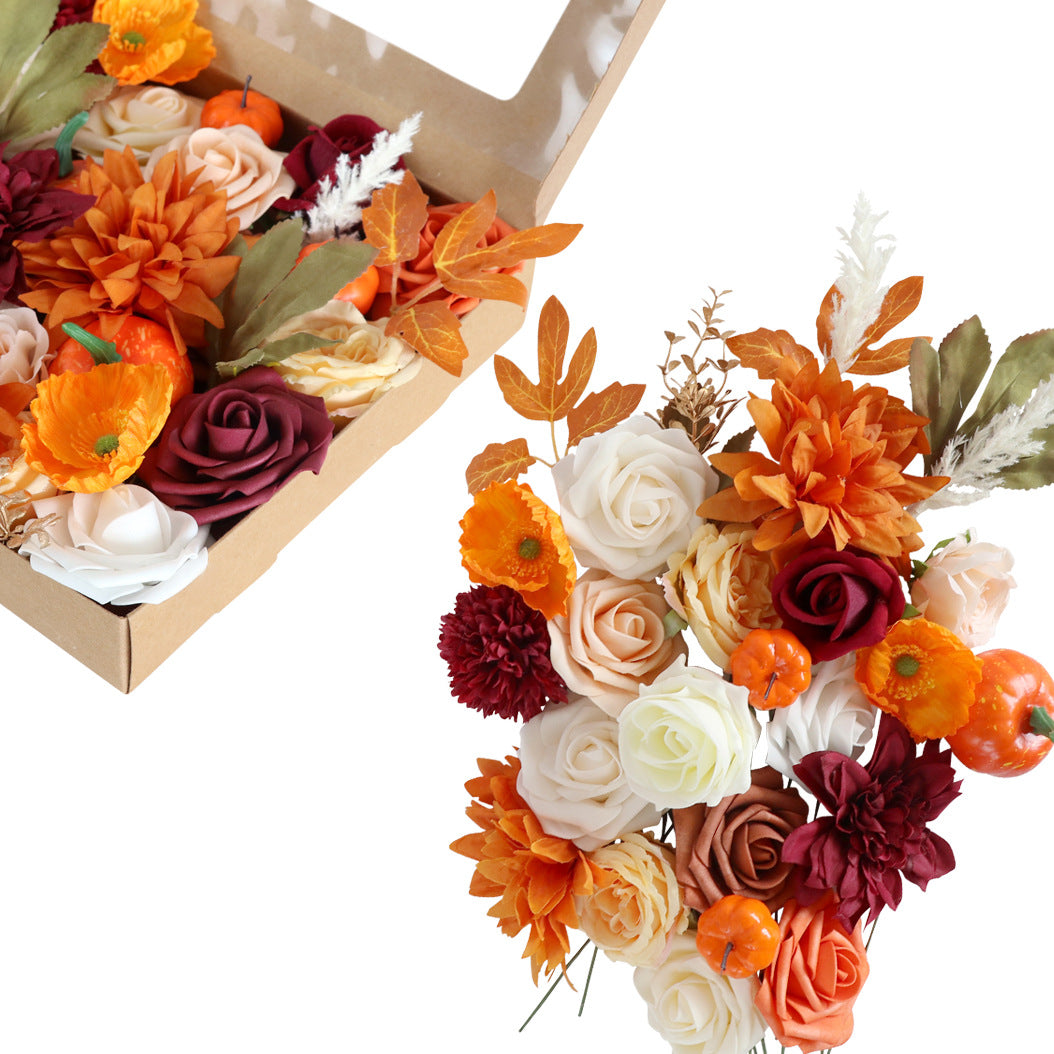 Boîte à fleurs de mariage Citrouille rose