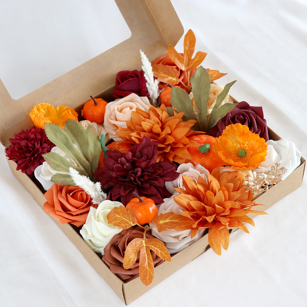 Boîte à fleurs de mariage Citrouille rose