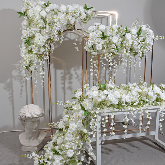 Wedding Stage Background Hanging Lily of the Rings Flower Art Decoration Arch Window Display Hall New 5D Decoration Flower Arrangement Flower Ball