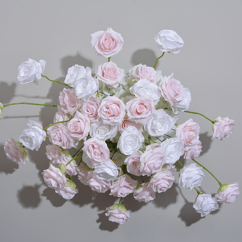 5d New Pink Cake Tower Flower Arch Horn Stand Round Pavilion Decoration Flower Wedding Layout Proposal Simulation Flower Row