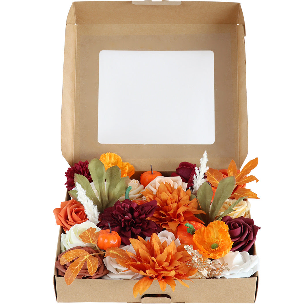 Boîte à fleurs de mariage Citrouille rose