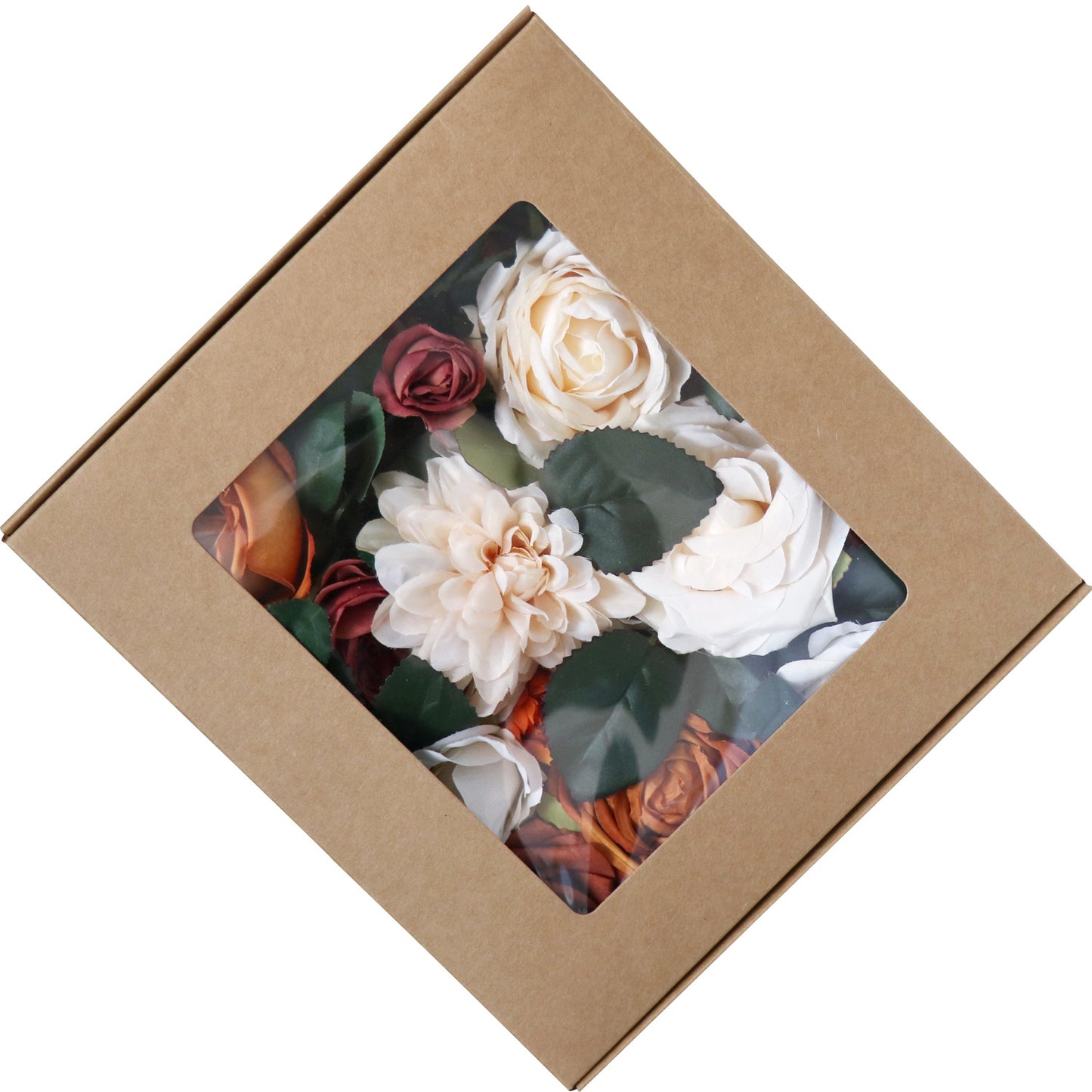 Wedding Flower Box Orange Roses and Peonies