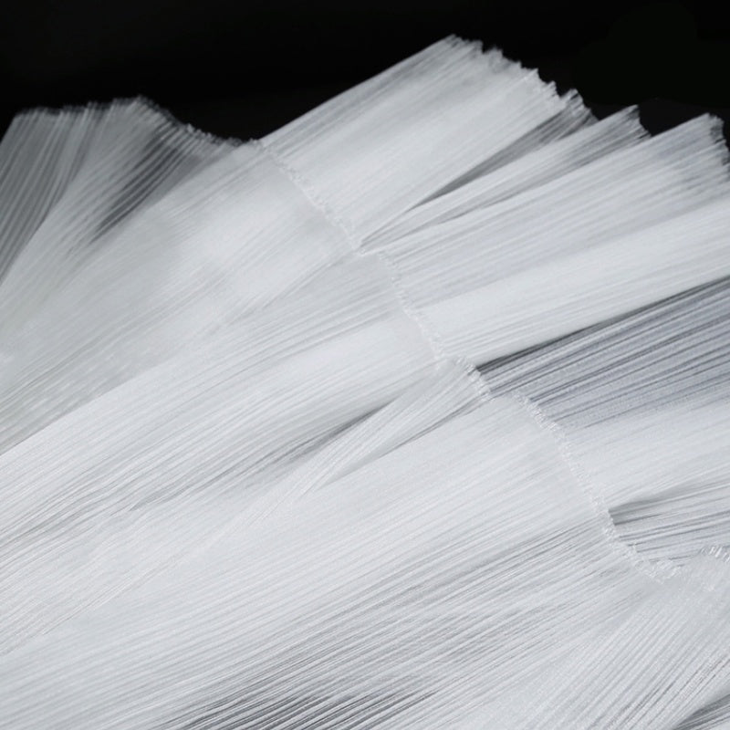 Light Pleated Texture Organza Lace Fabric Wedding Decorative Background Yarn Wedding Flower Modeling