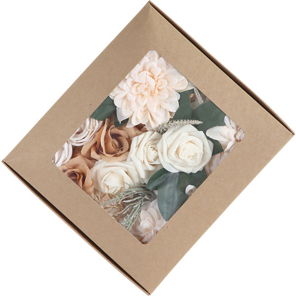 Wedding Flower Box Caramel Champagne