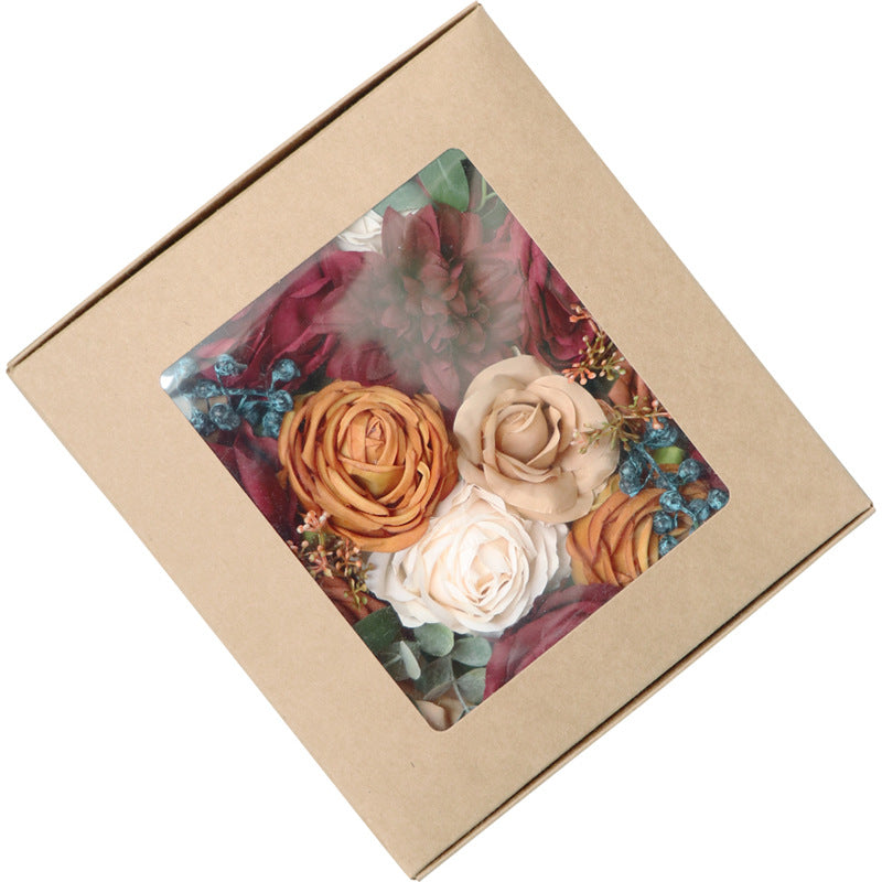 Wedding Flower Box Dark Red Rose