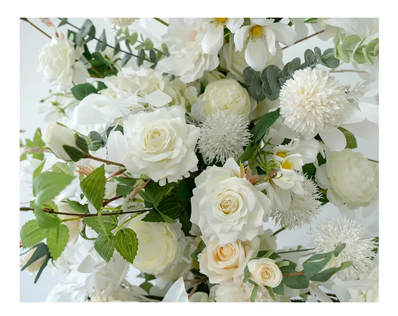 Flowerva White Arch Wedding Decoration Arrangement Imitation Flowers
