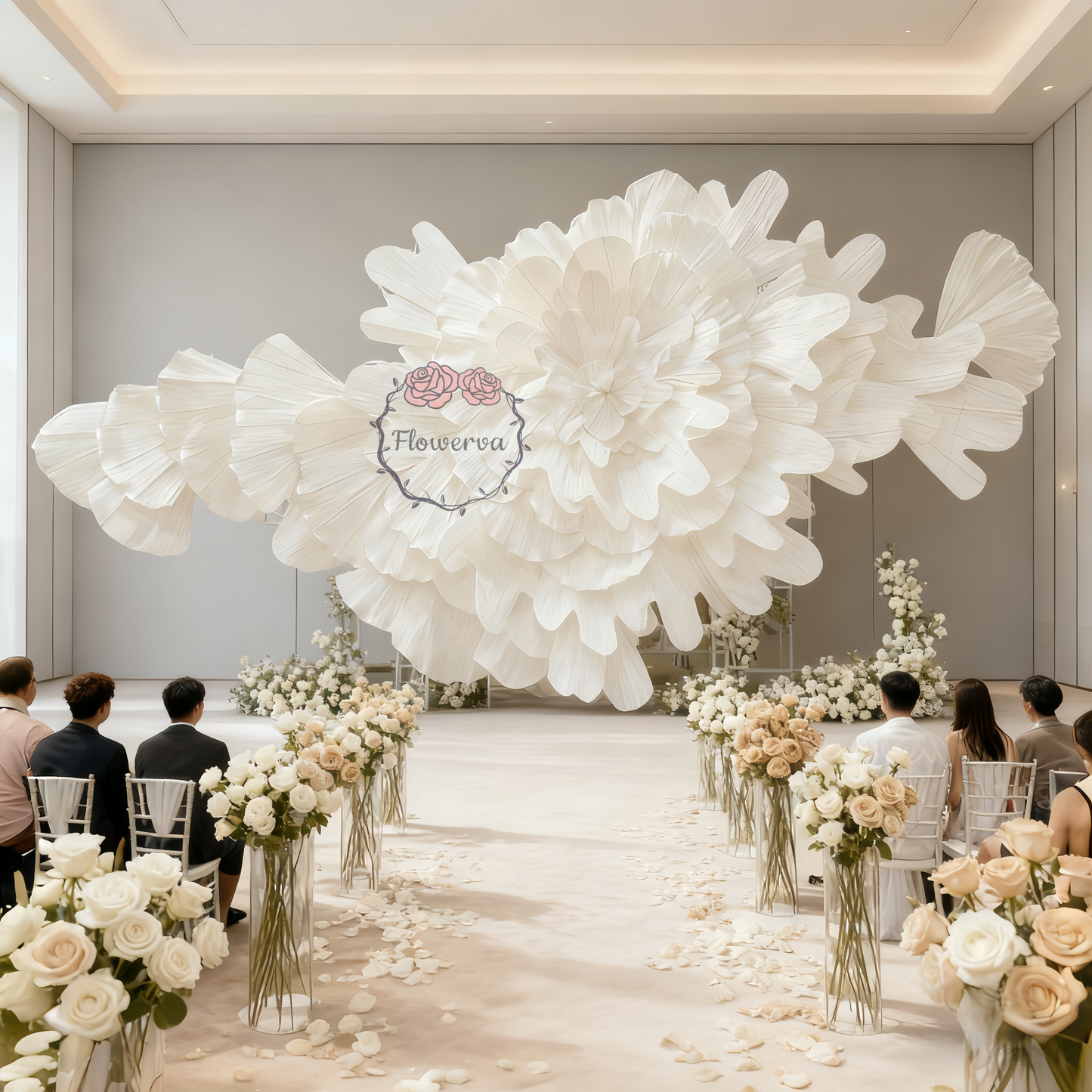 Flowerva "Flowers Blooming on the Clouds" Wedding Art Installation