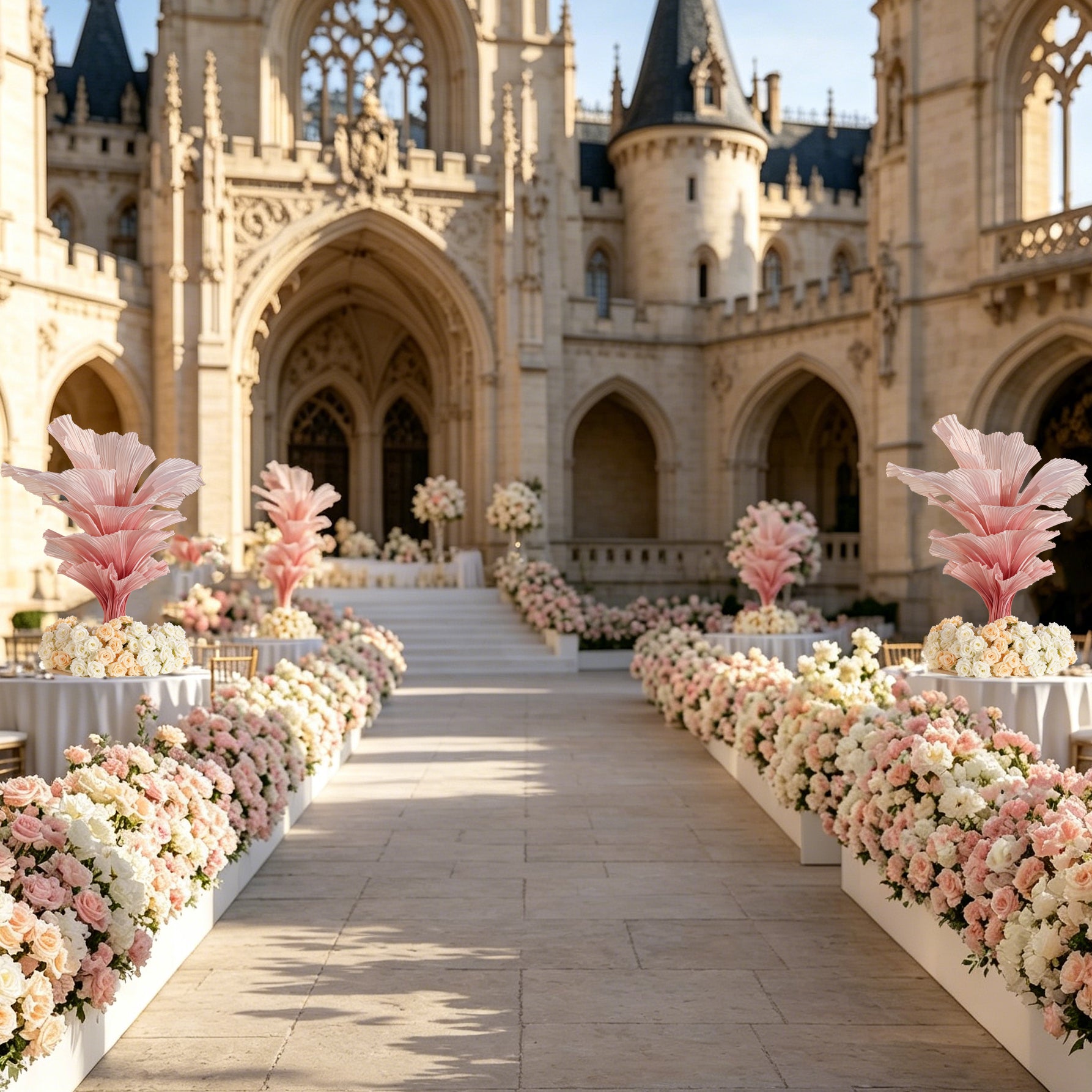 Flowerva "Romantic Light" Table Flower Wedding Decoration/Home Decor