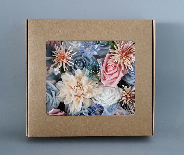 Wedding Flower Box Blue Pink Rose