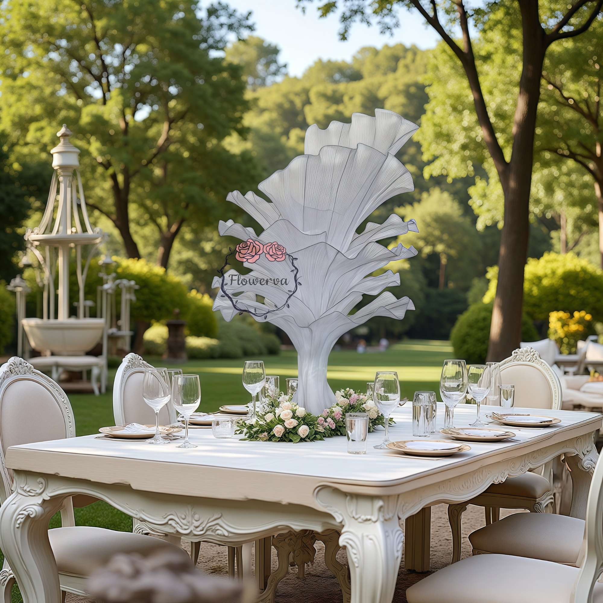 Flowerva Fabric Table Flower Wedding Decor(Without Flowers)