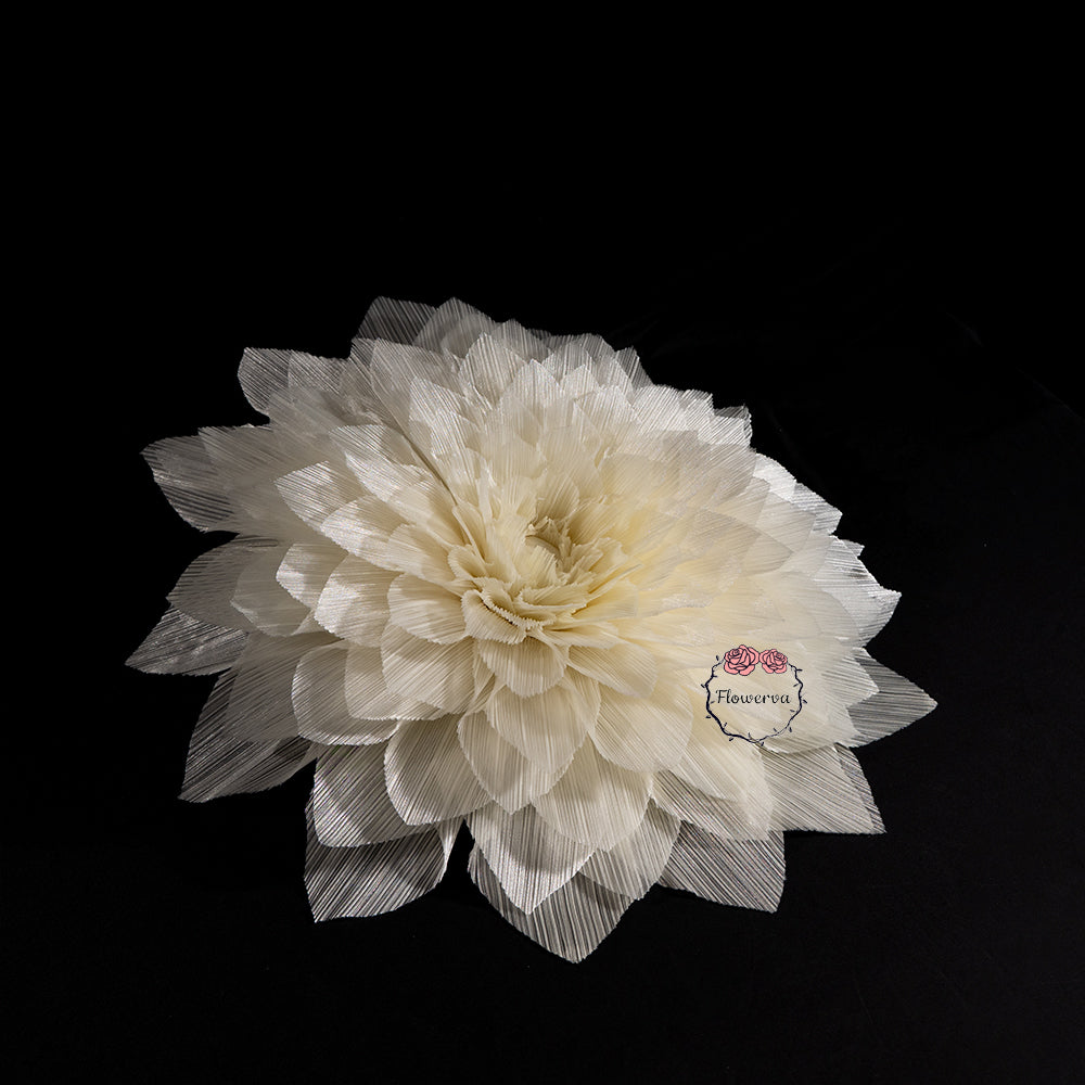Flowerva Cream Giant Dali Fabric Flower Decor