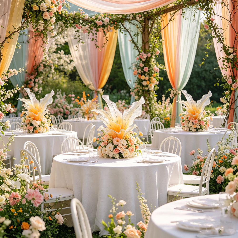 Flowerva Amber Veil Table Flower Wedding Decoration 3.0 Upgraded Version