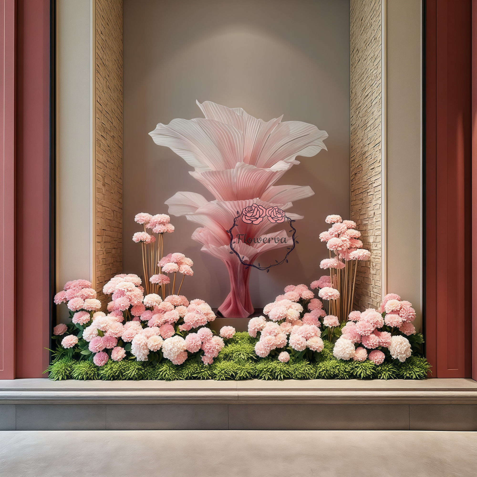 Flowerva "Romantic Light" Table Flower Wedding Decoration/Home Decor