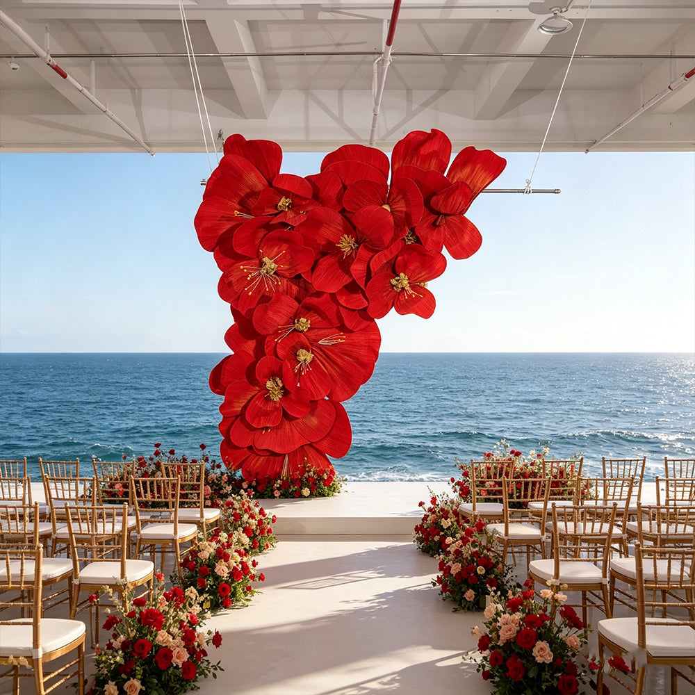 Flowerva Scarlet Cascade Orchid Wedding Decor