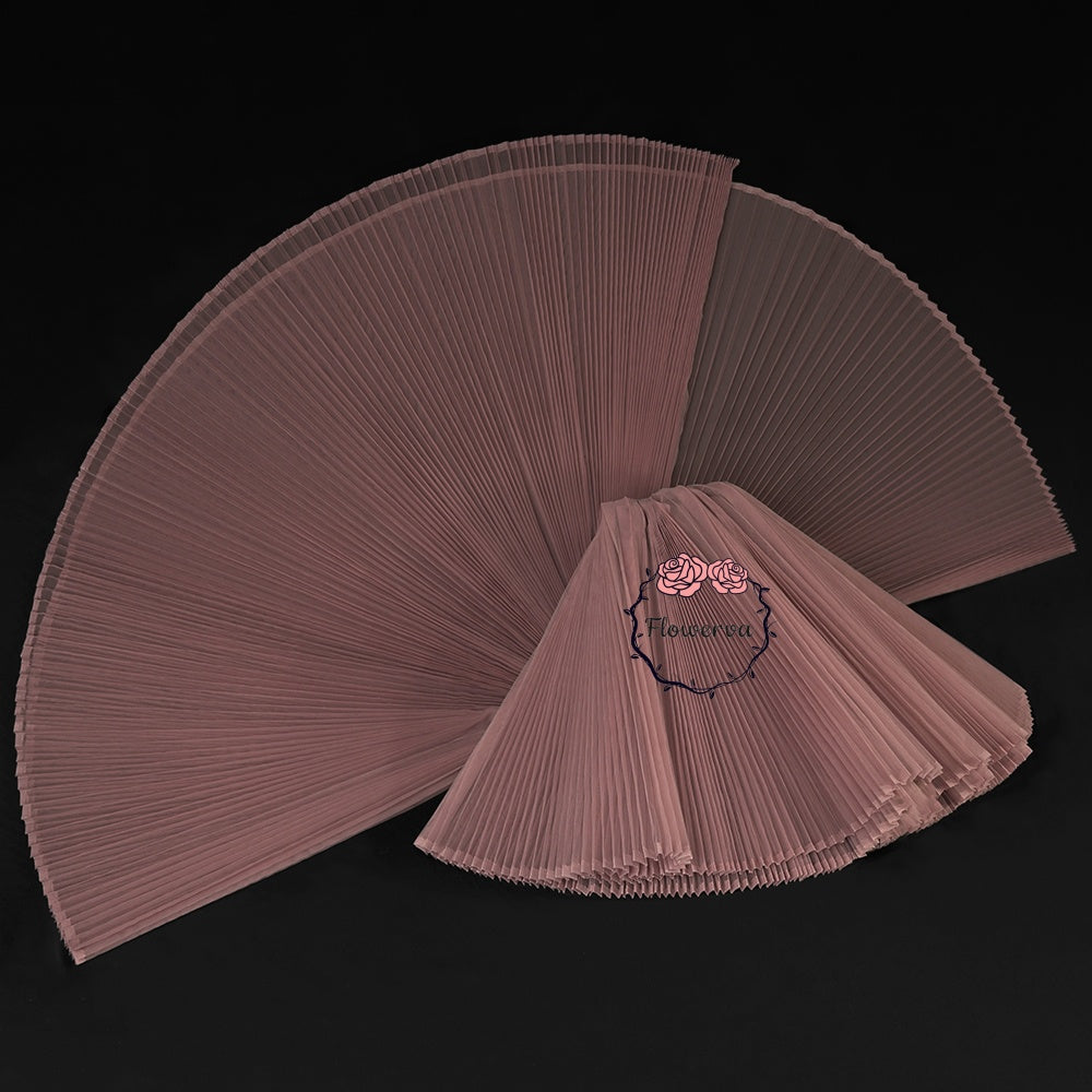 Pâte de haricots grand tissu froissé en organza plissé 6324