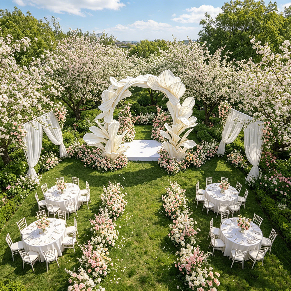 Flowerva Sculptural Petal Arch Wedding Decoration