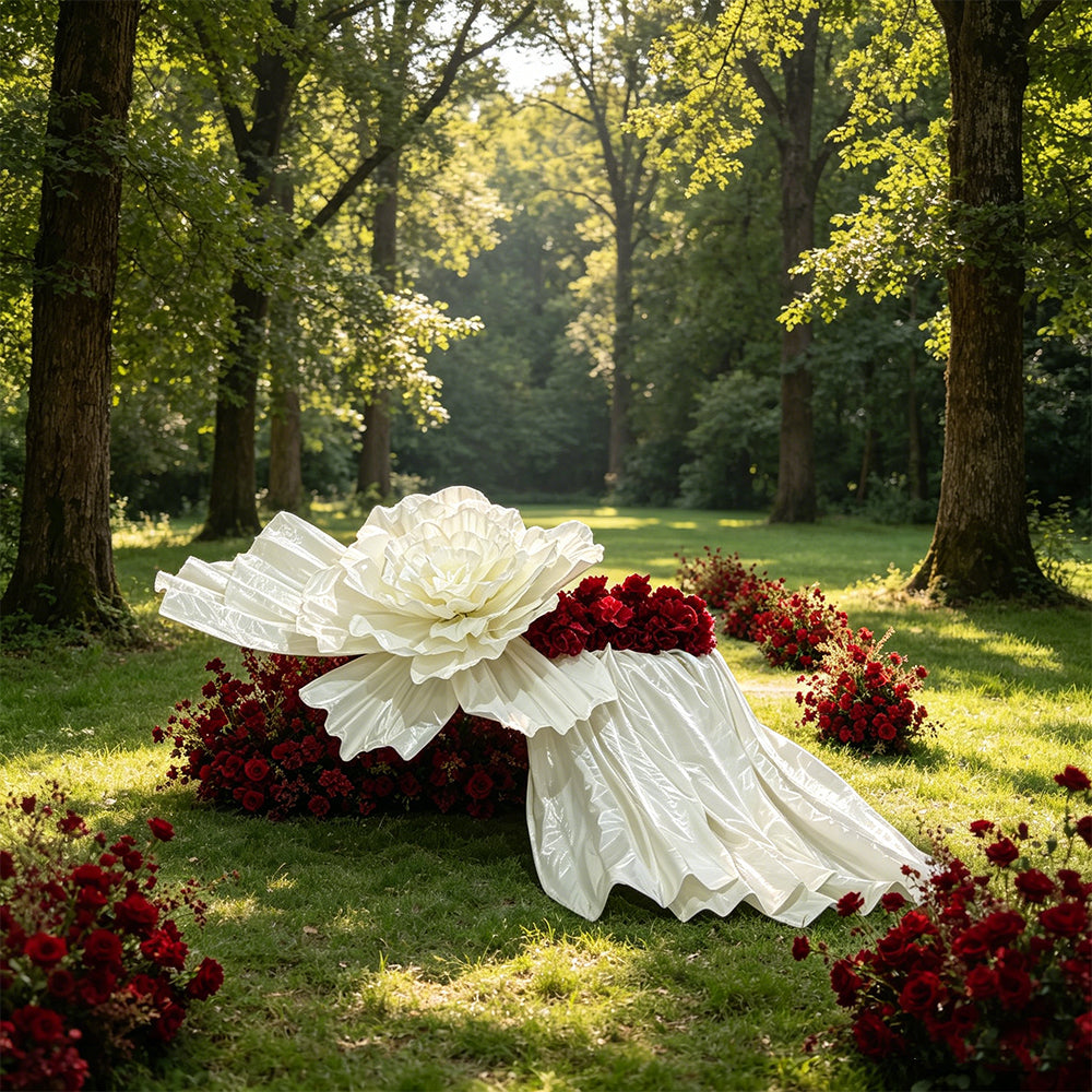 Flowerva Opulent Satin Atelier Installation Wedding Decor