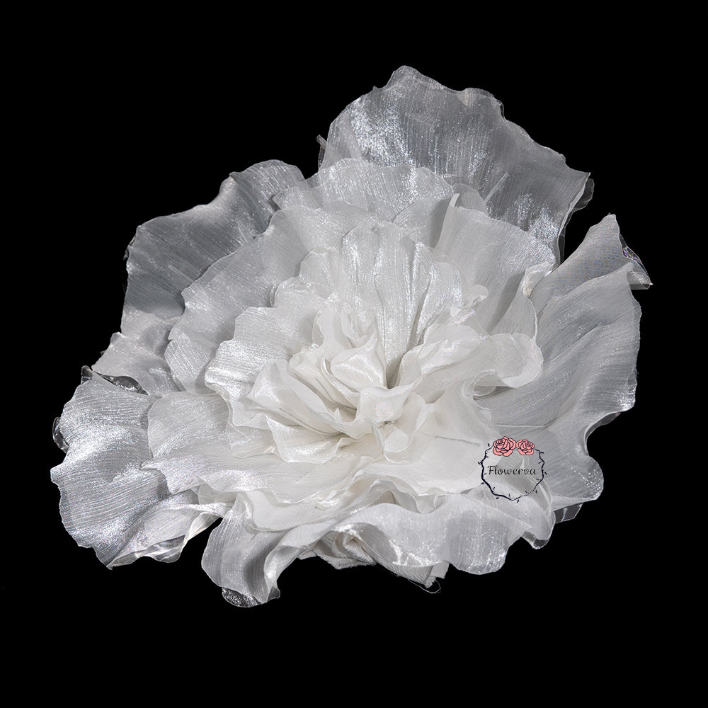 Flowerva Luminous Ruffle Core Fabric Flower