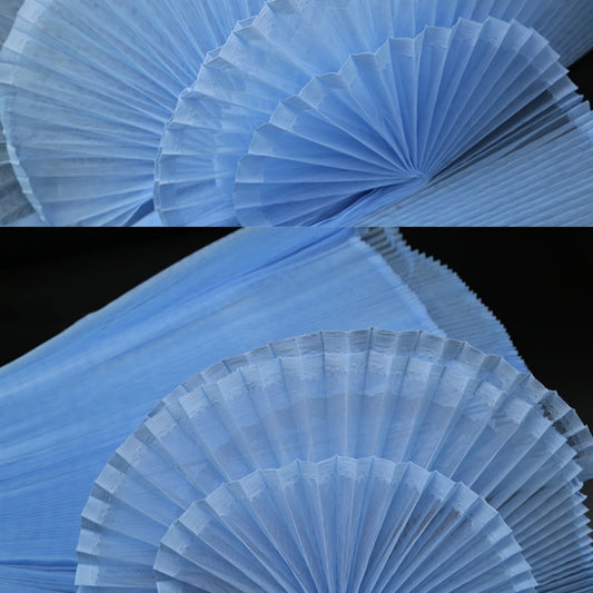 Flowerva Sky Blue Great Pleated Organza Crinkle Fabric 6324