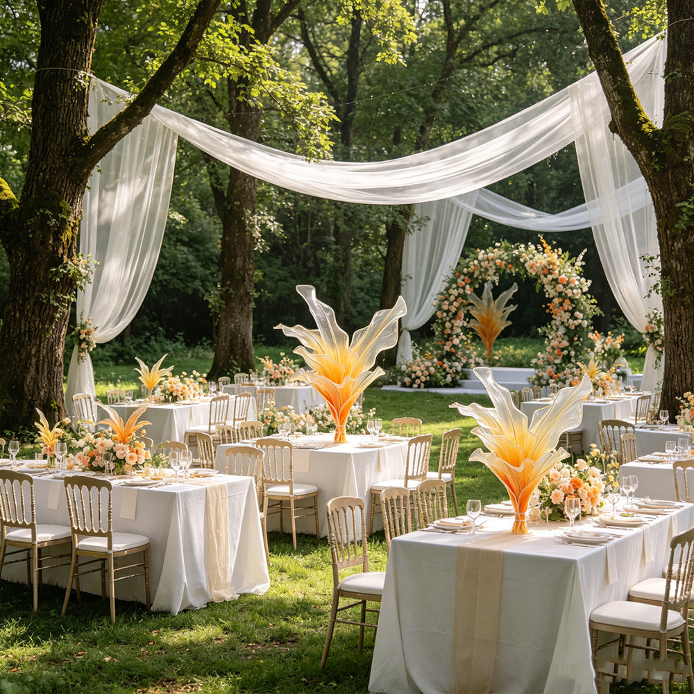 Flowerva Amber Veil Table Flower Wedding Decoration 3.0 Upgraded Version