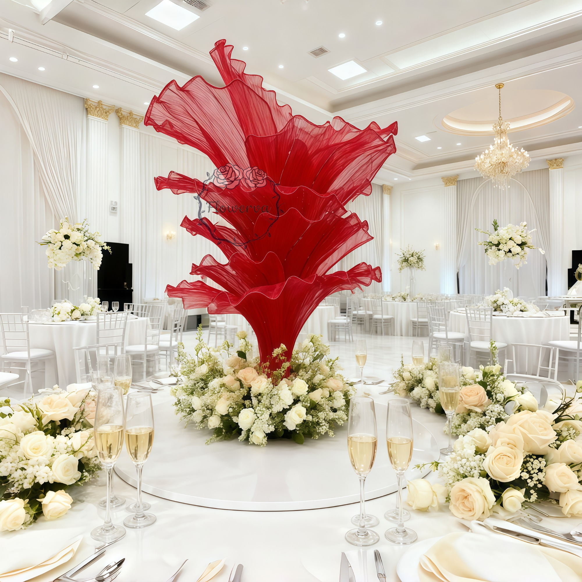 Flowerva Aesthetic Wedding Art Ceremony Red Vintage