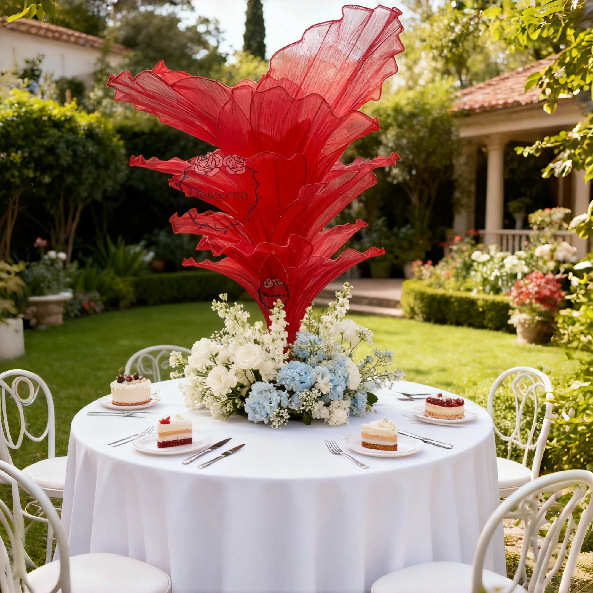 Flowerva Aesthetic Wedding Art Ceremony Red Vintage
