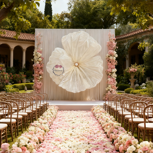 Flowerva Giant Ivory Mist-Inspired Floral Wedding Decor