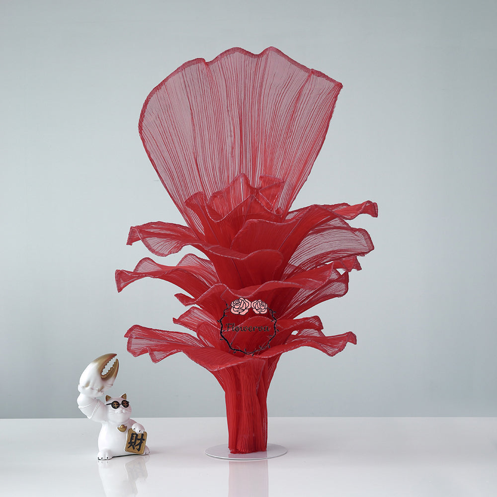 Flowerva Aesthetic Wedding Art Installation Red Vintage