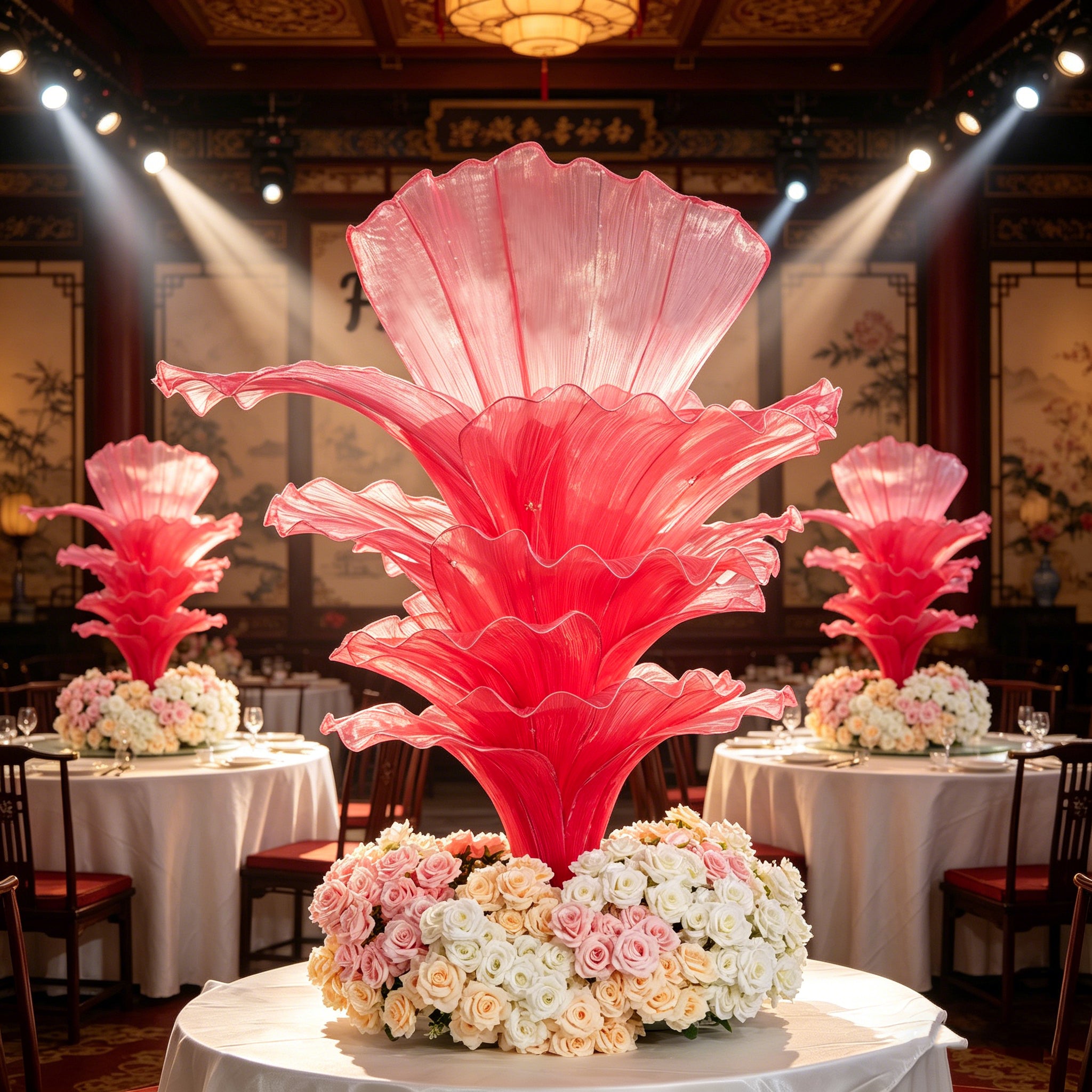 Flowerva Height Fabric Table Flower Wedding Decor(Without Flowers)