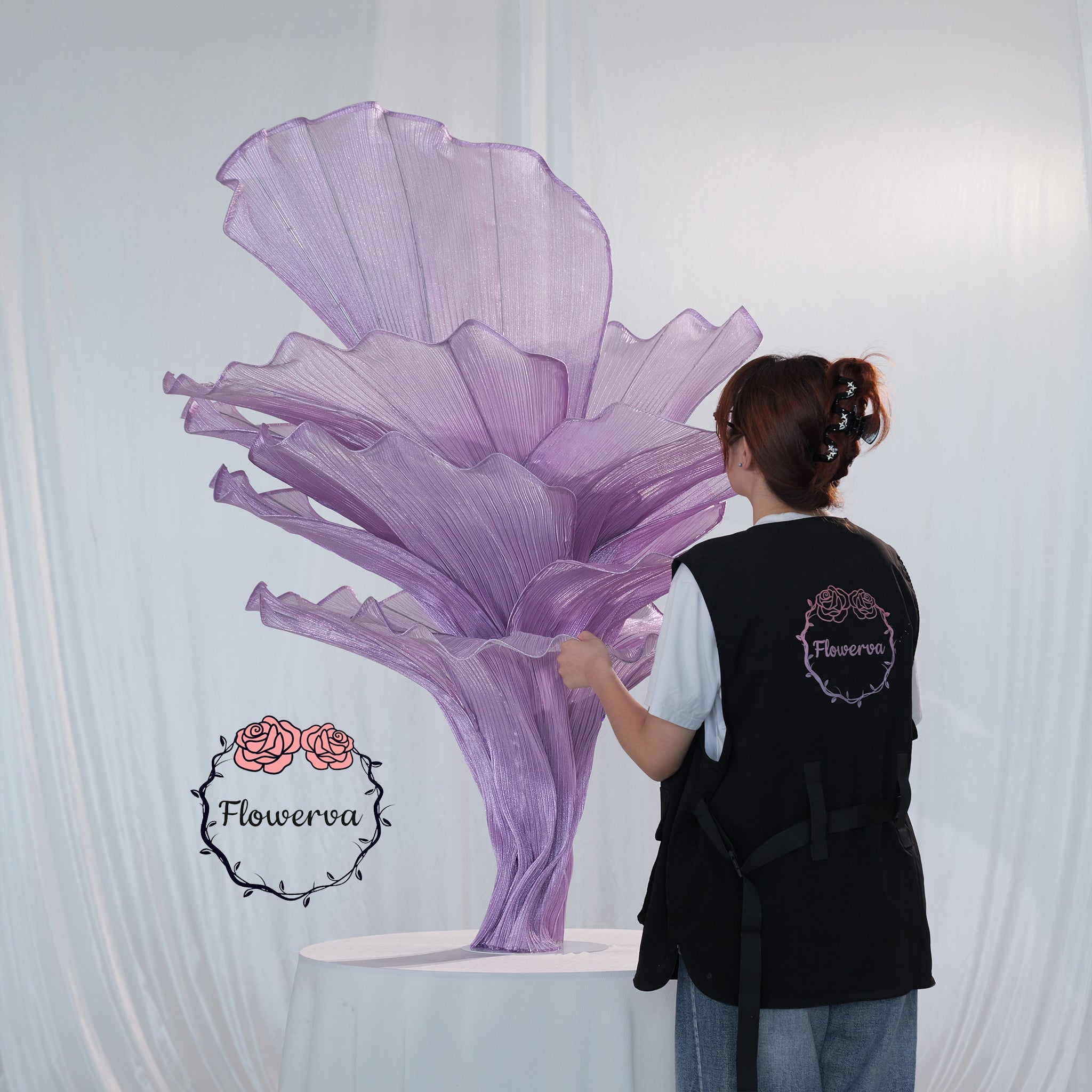 Flowerva Amethyst Wedding and Home Art Decoration Pearl Purple 150cm