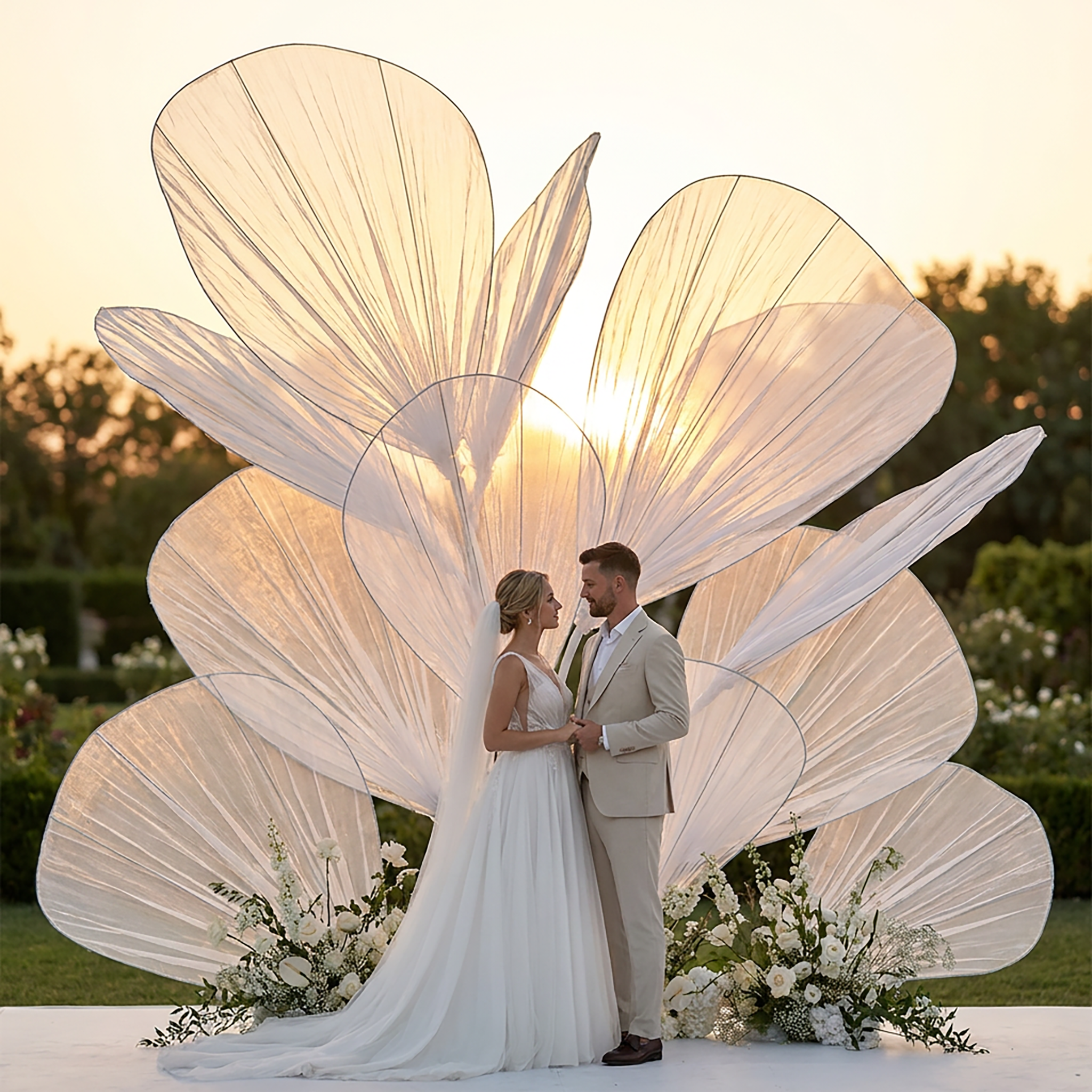 Flowerva Floral Accents Wedding & Home Decor White