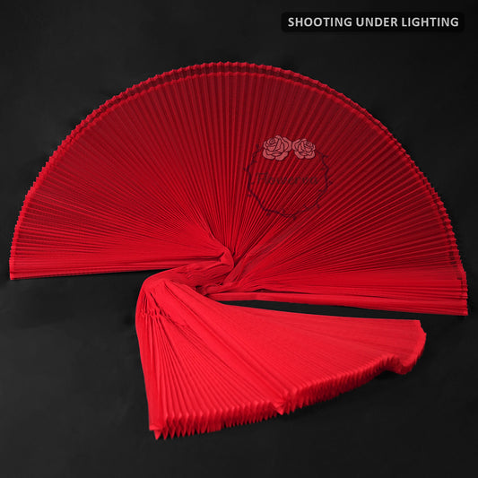 Flowerva Big Red Great Pleated Organza Crinkle Fabric 6324