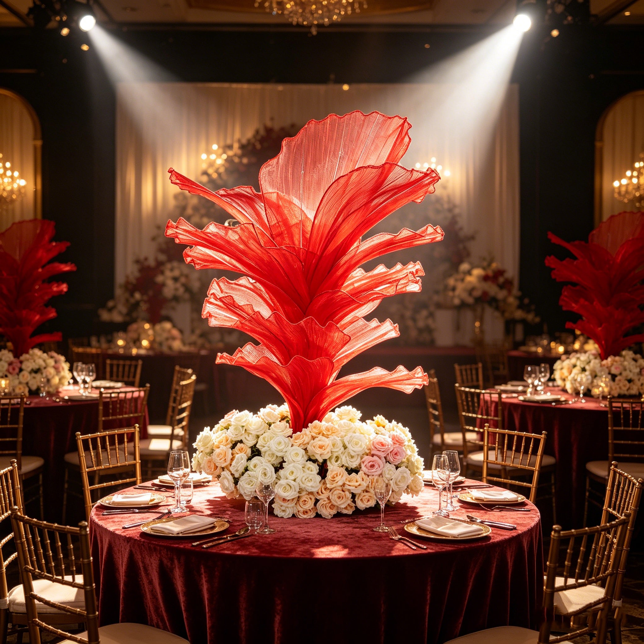 Flowerva Aesthetic Wedding Art Ceremony Red Vintage