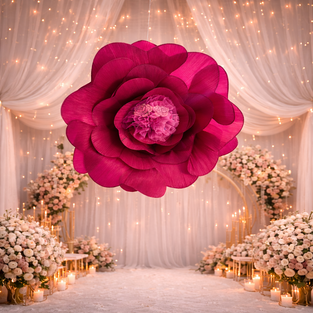 Flowerva Giant Suspended Fower Wedding Art Installation