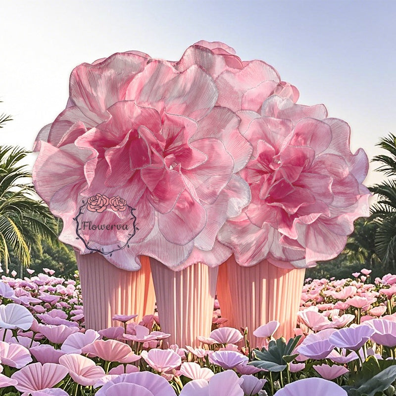 Grandes fleurs de pivoine faites à la main