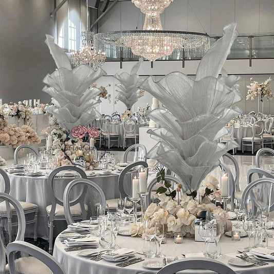Flowerva Premium Grey Table Flower Wedding Decoration (With Base)