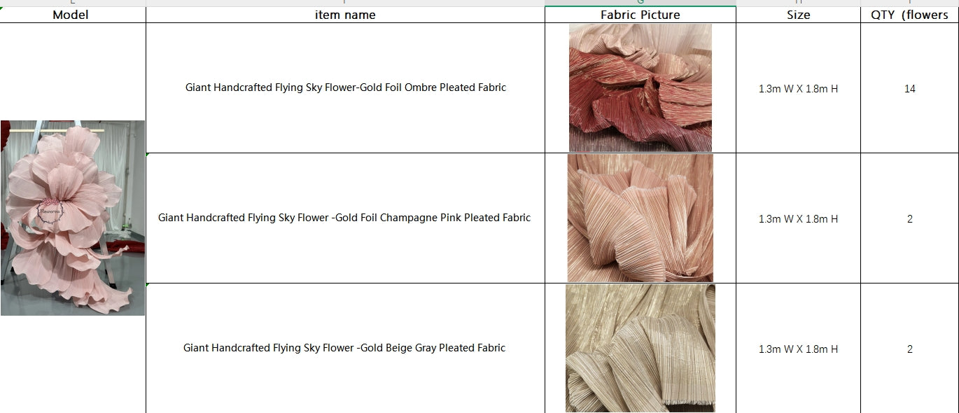 Flowerva Giant Handcrafted Flying Sky Flower X 18 including fast shipping fee for DUO Creative Design Studio