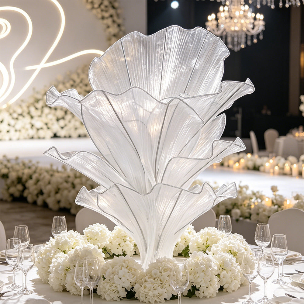 Flowerva Pure White Artistic Wedding Table Decorations