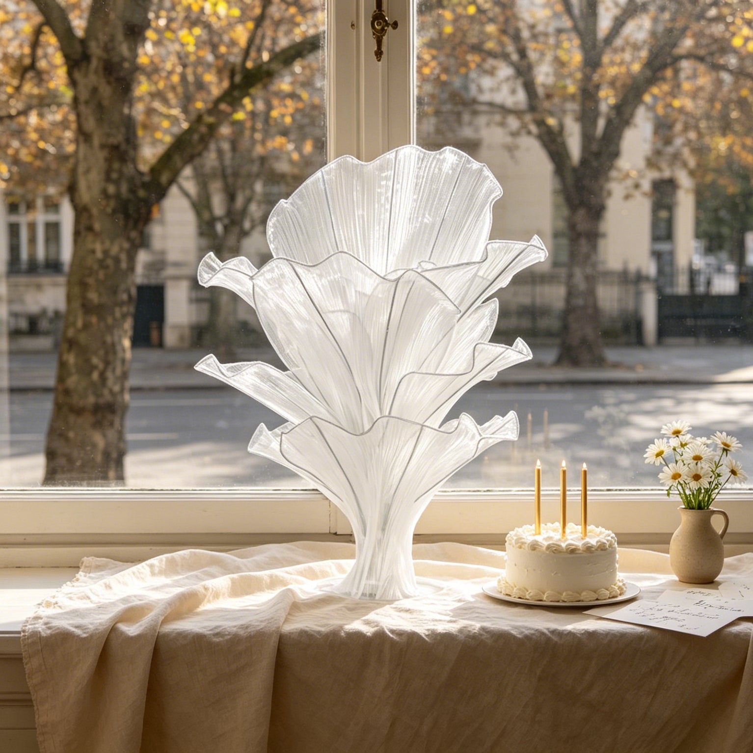 Flowerva Pure White Artistic Wedding Table Decorations