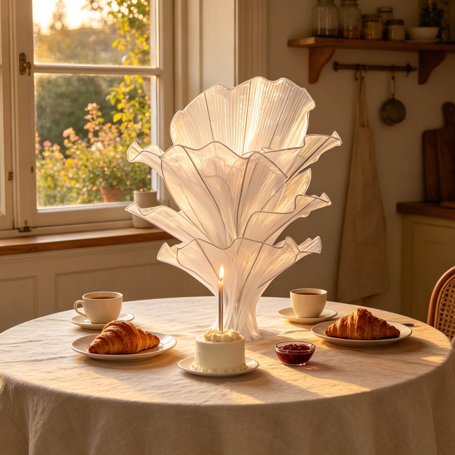 Flowerva Pure White Artistic Wedding Table Decorations