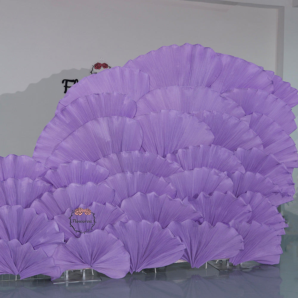 Flowerva Giant Crystal Purple Petal Wave Wedding Party Decoration
