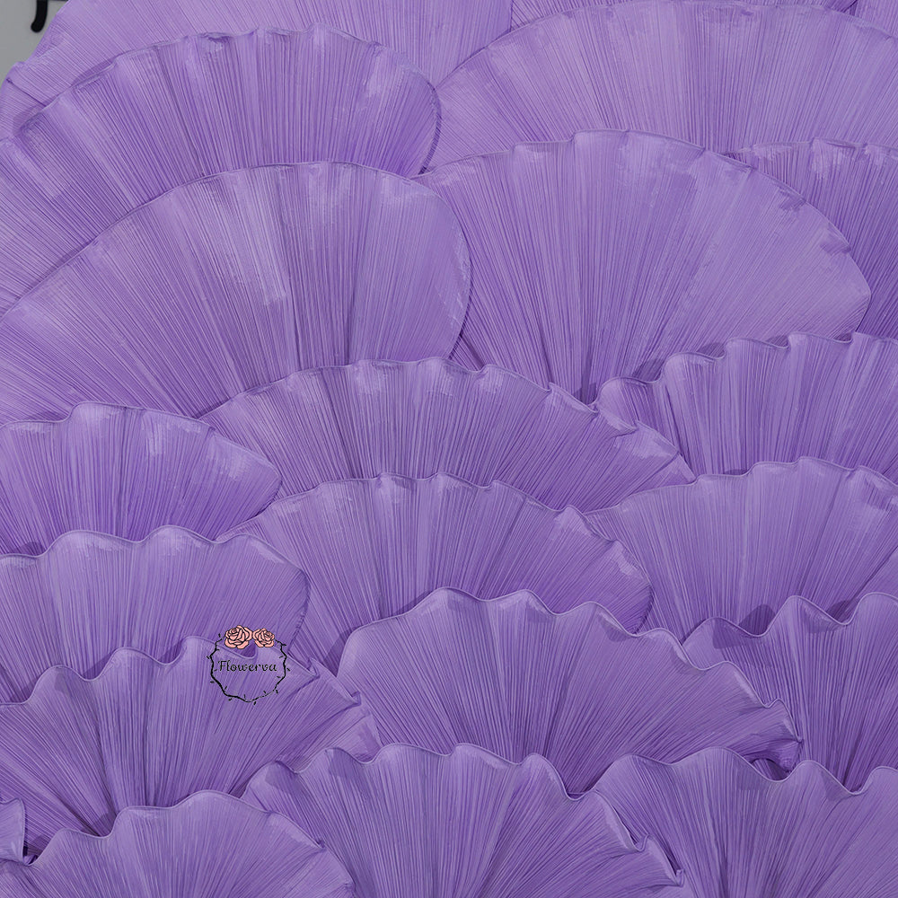 Flowerva Giant Crystal Purple Petal Wave Wedding Party Decoration