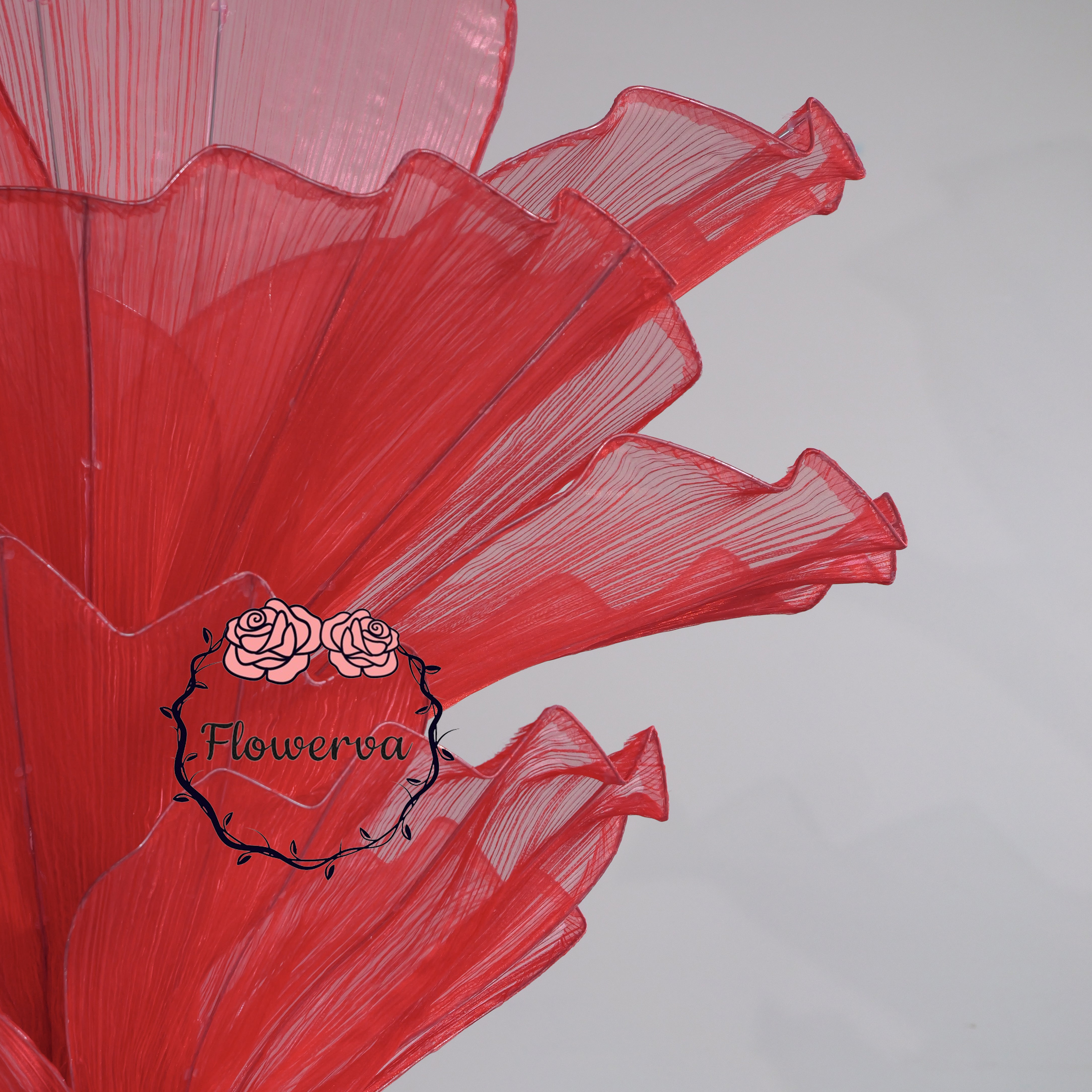 Flowerva Aesthetic Wedding Art Installation Red Vintage