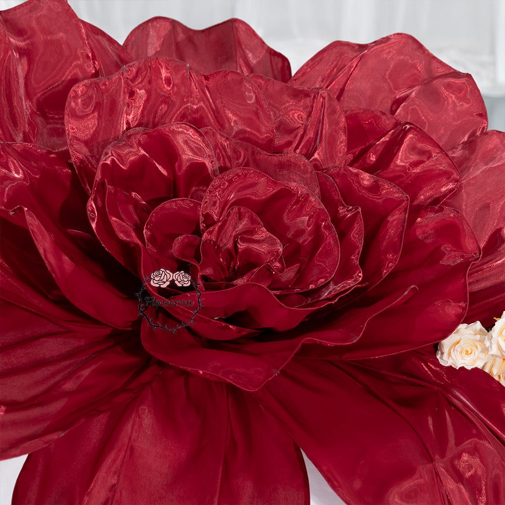 Flowerva Grand Scarlet Ruby Cascade Fabric Decor