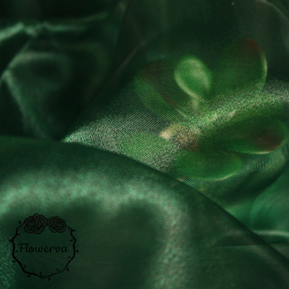 Flowerva – tissu en Organza de soie bleu, fin et doux, pour décoration de mariage, conception de robe