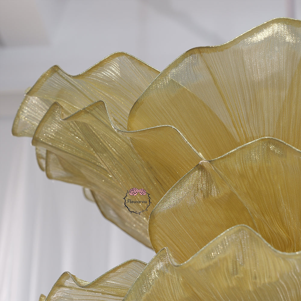 Flowerva Champagne Gold French Vintage Wedding and Home Art Decoration